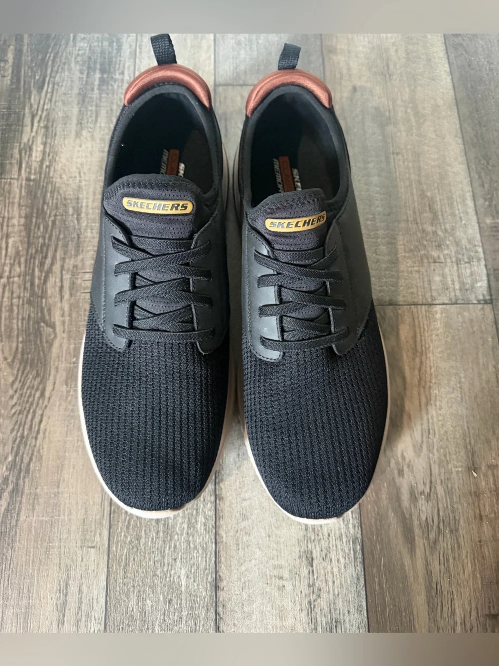 Skechers Men’s Black Casual Knit Sneakers